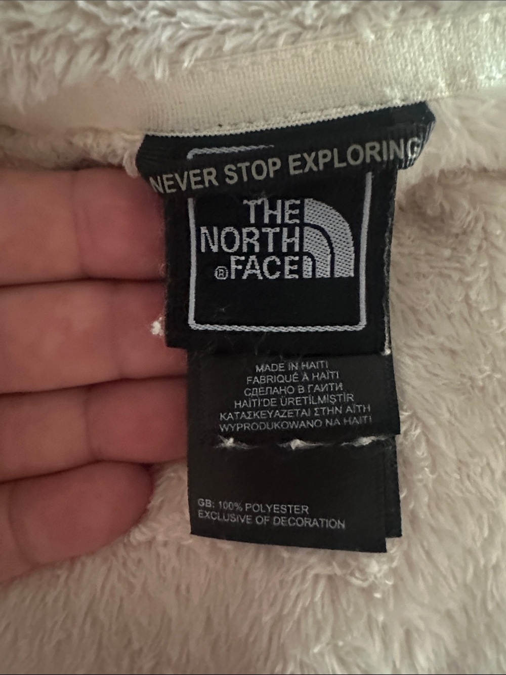The North Face Cream Teddy Fleece Jacket